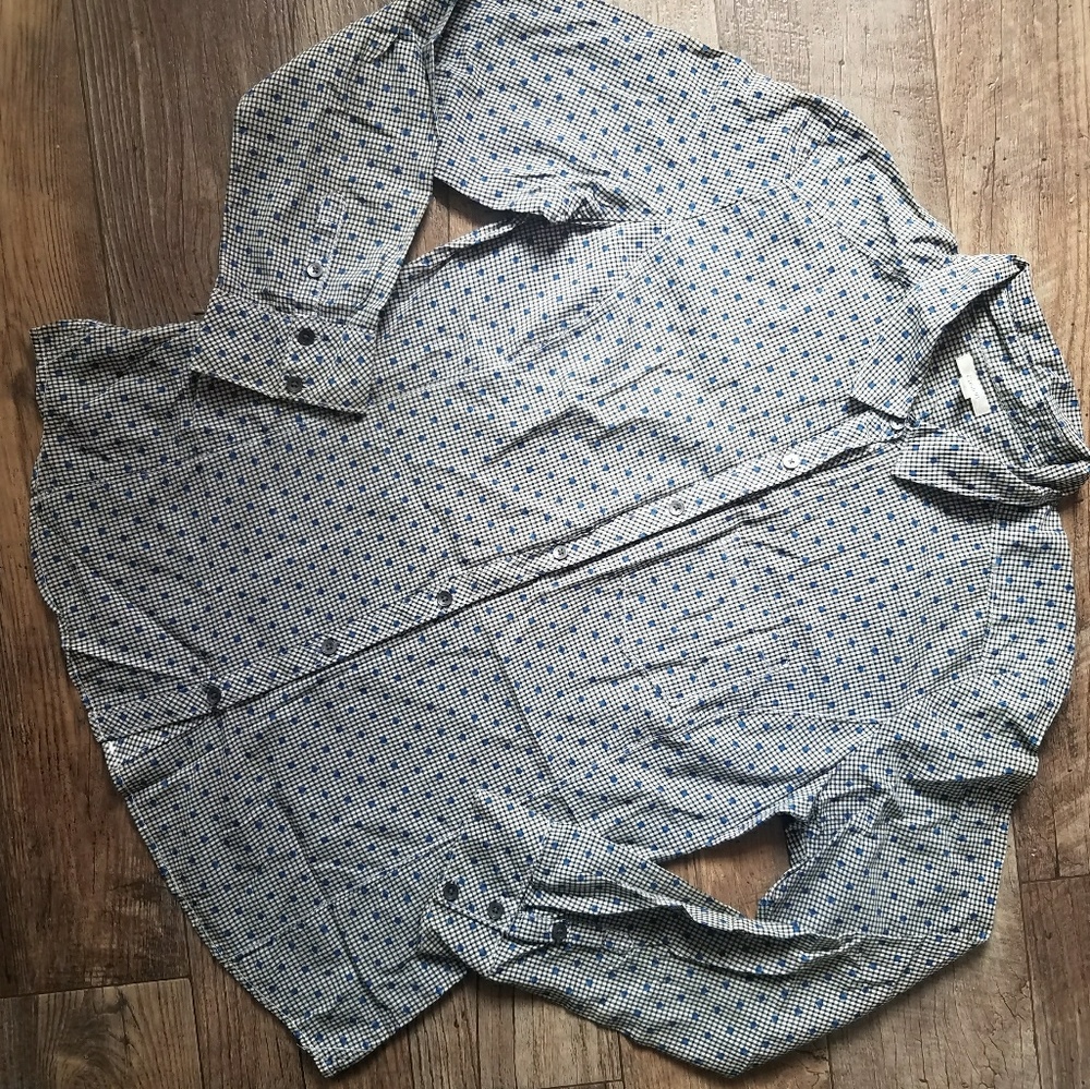 CASLON Blue polka dot button short size L